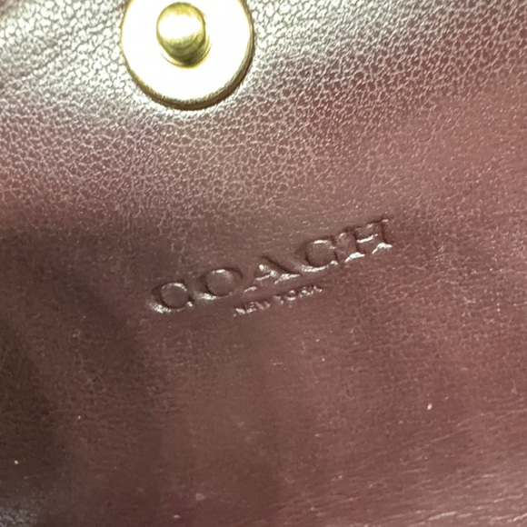 Coach Plum Leather Wristlet - Picture 4 of 5